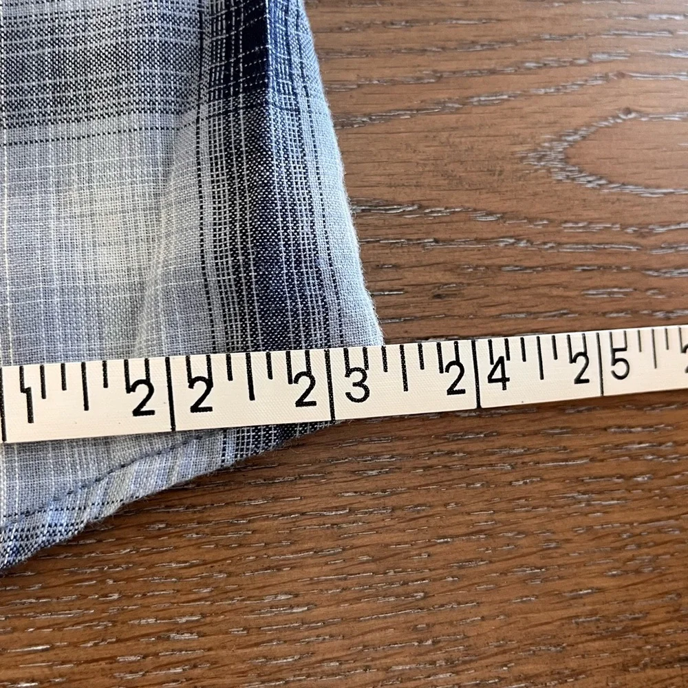 Levi's Men's Blue Plaid‎ Button-Up Western Shirt